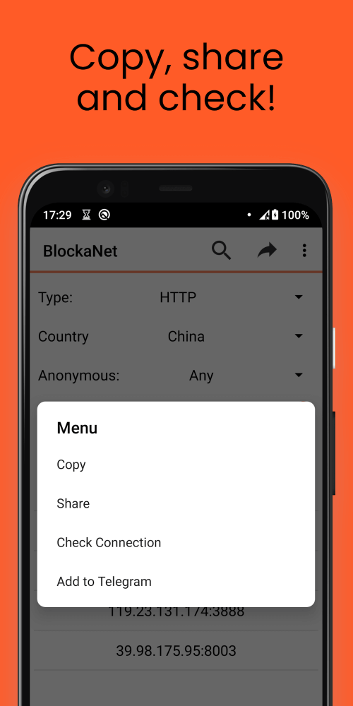 BlockaNet: Proxy List-screenshot-3