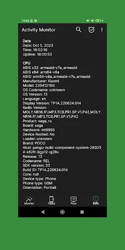 Activity Monitor: cpu, battery Screenshots
