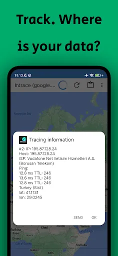Intrace: Visual traceroute Screenshots