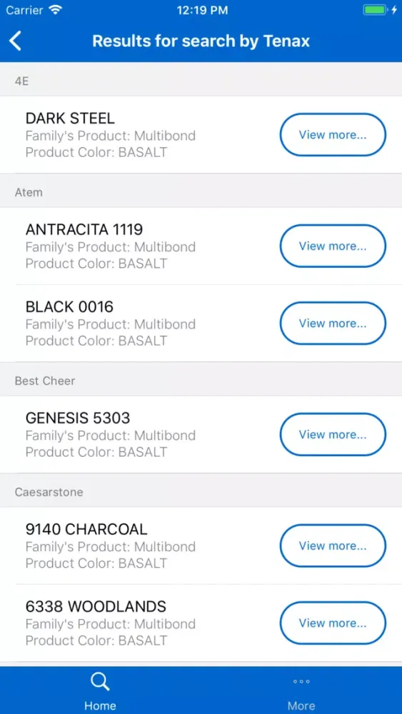 Tenax Color Matcher Screenshots