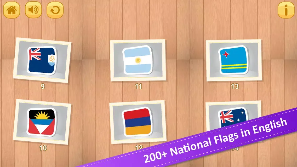 Capturas de tela do Jigsaw Puzzle National Flag AB