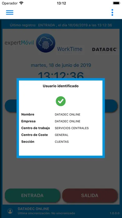 expertMóvil WorkTime スクリーンショット