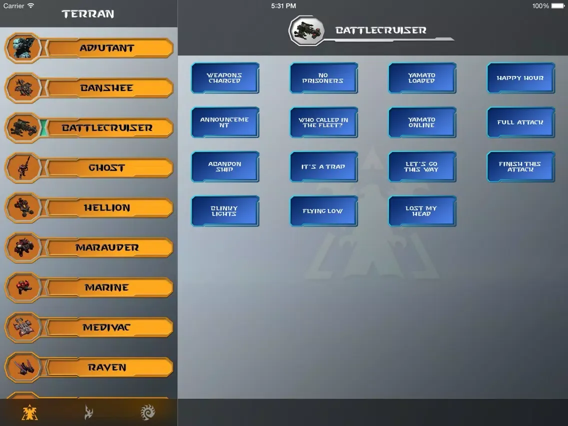 SoundBoard for StarCraft 2 iPad  سکرین شاٹس