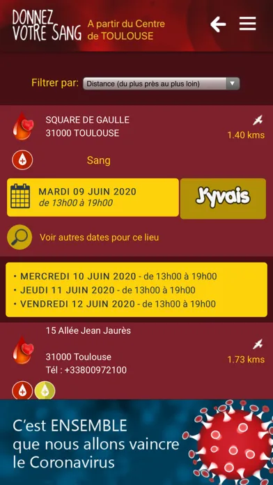 Donnez votre sang سکرین شاٹس