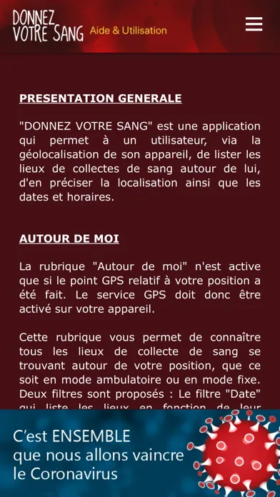 Donnez votre sang سکرین شاٹس