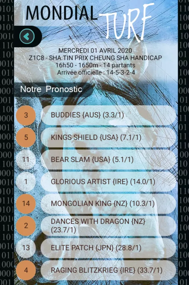 Capturas de tela do Mondial Turf - Jouez avec Zetu