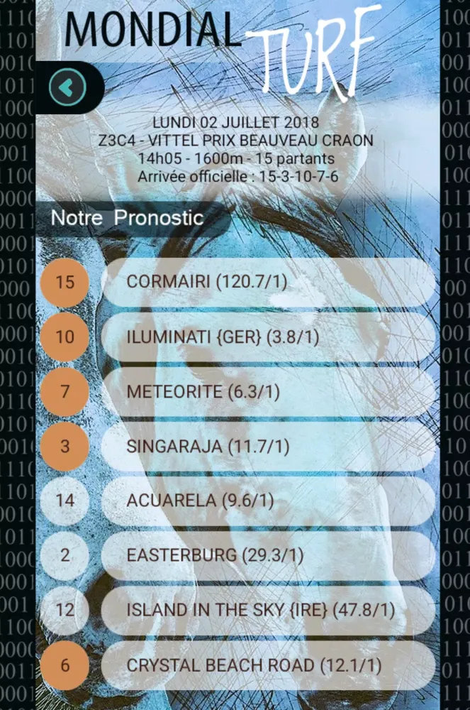 Capturas de tela do Mondial Turf - Jouez avec Zetu