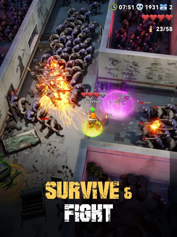 Tangkapan skrin Zombie Waves-shooting game iPad 