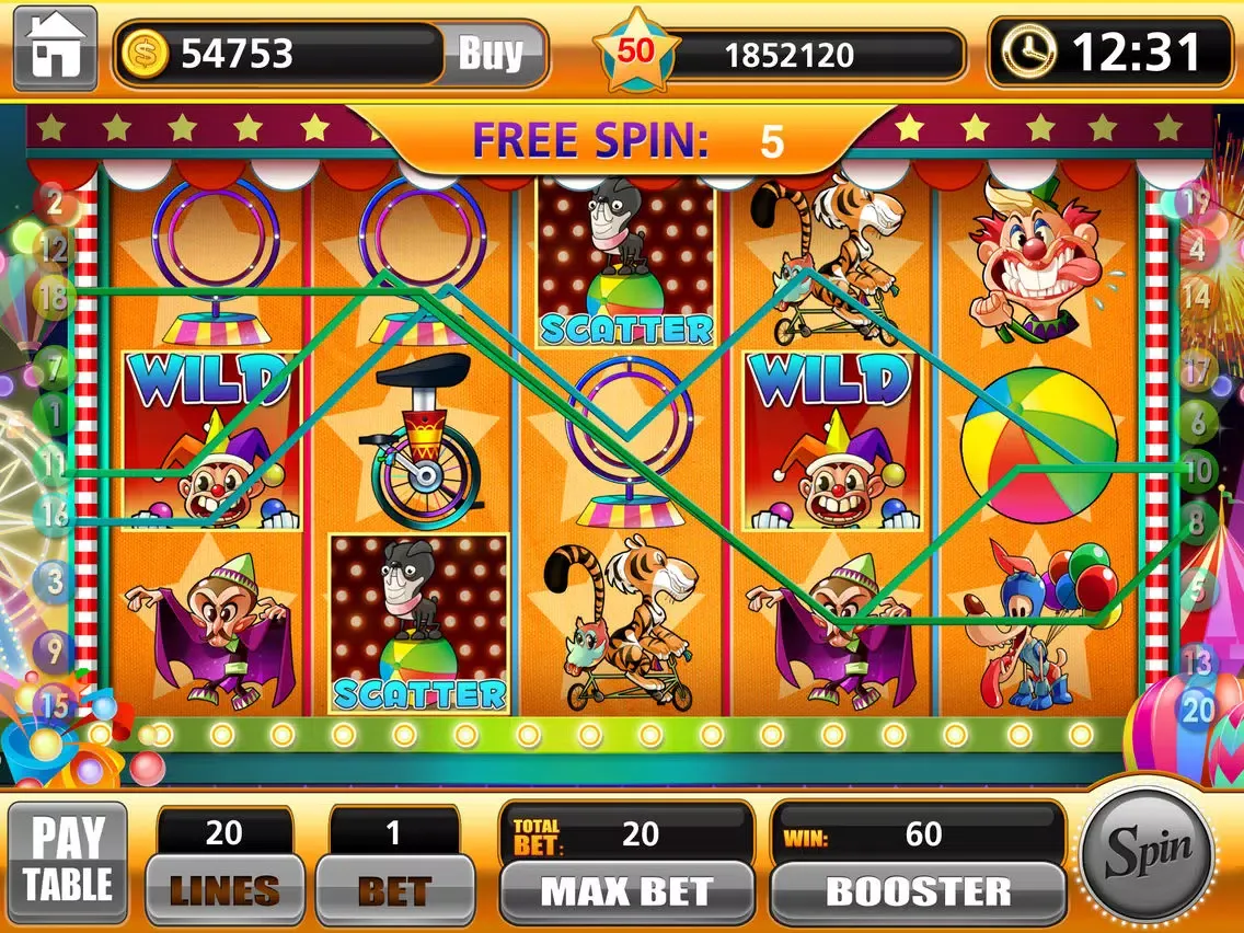 Slots Circus iPad  스크린샷