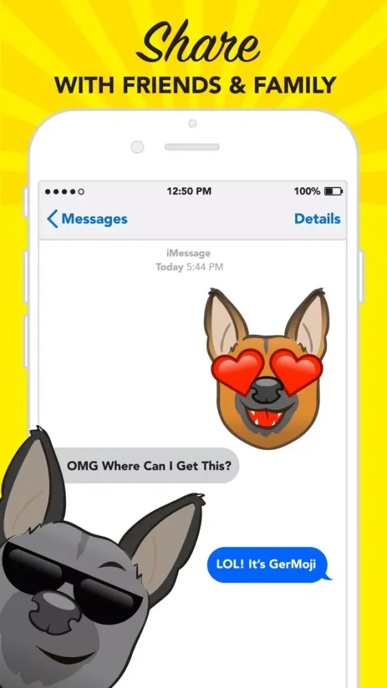 GerMoji - German Shepherd Emojis & Stickers!应用截图