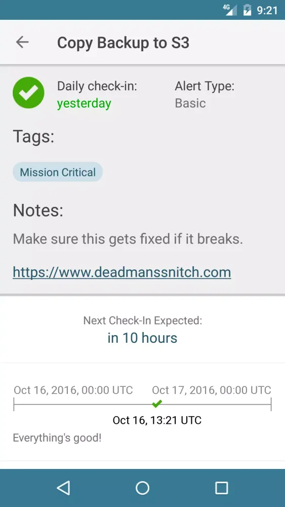 Dead Man's Snitch應用截圖