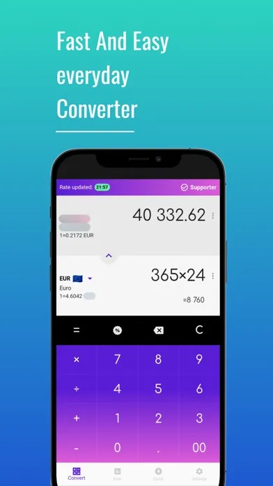 Screenshot di Fast Thai Baht THB converter