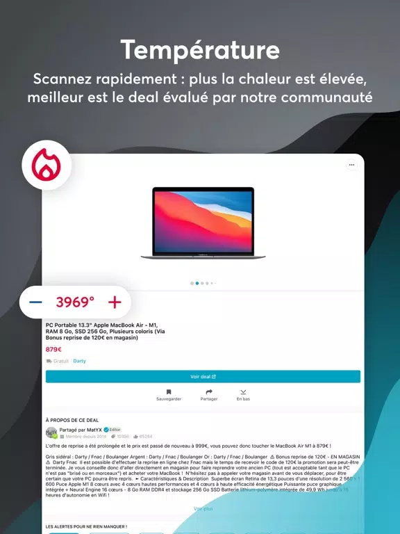 Скриншоты Dealabs – bons plans & promos iPad 