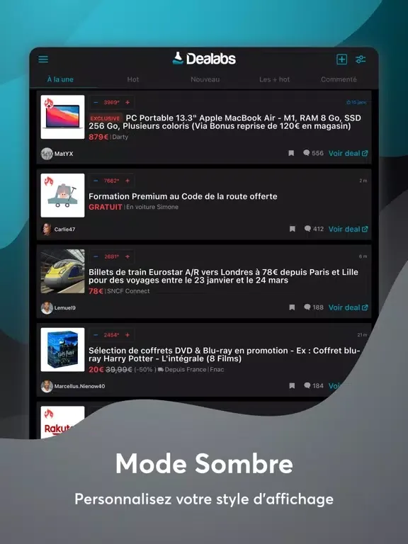 Dealabs – bons plans & promos iPad  스크린샷