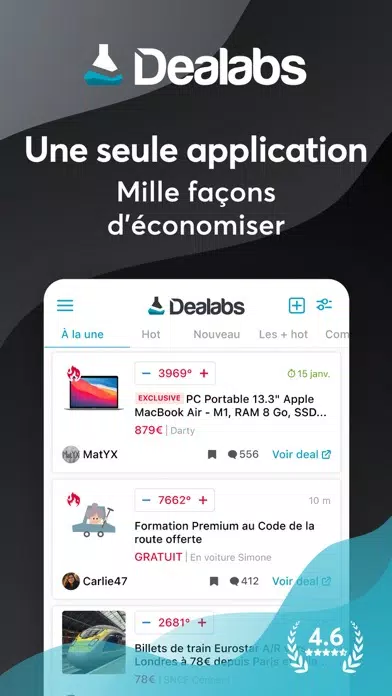 Скриншоты Dealabs – bons plans & promos