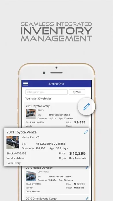 Ảnh chụp màn hình của DealerClick DMS