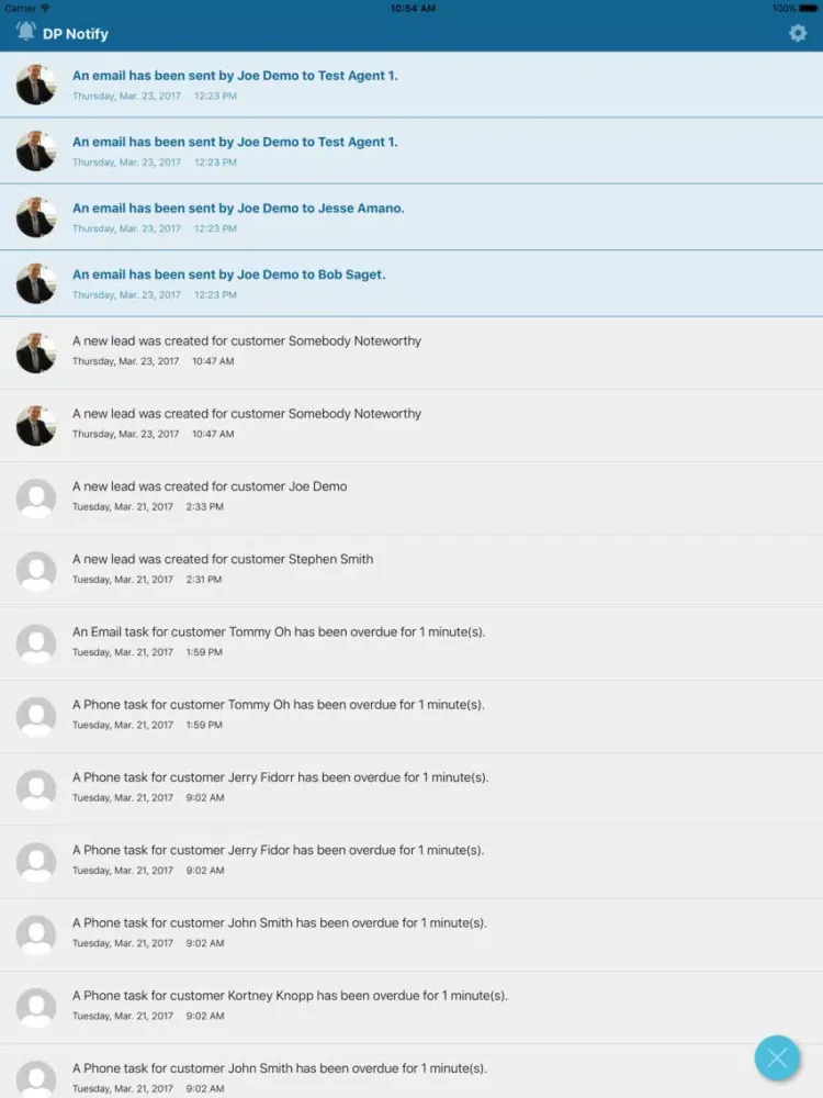 Capturas de pantalla de DP Notify iPad 