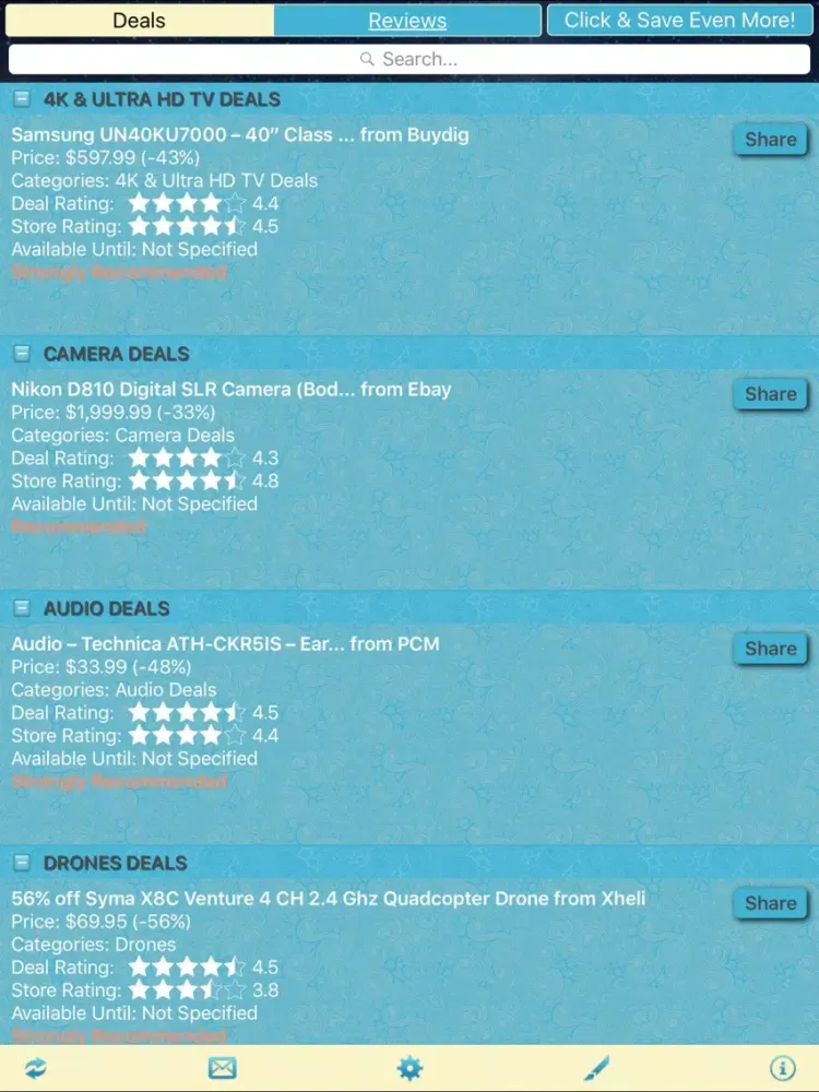 Captures d'écran de Electronic Deals, TV Deals, Camera Deals and Electronics, TV, Camera Store Reviews iPad 