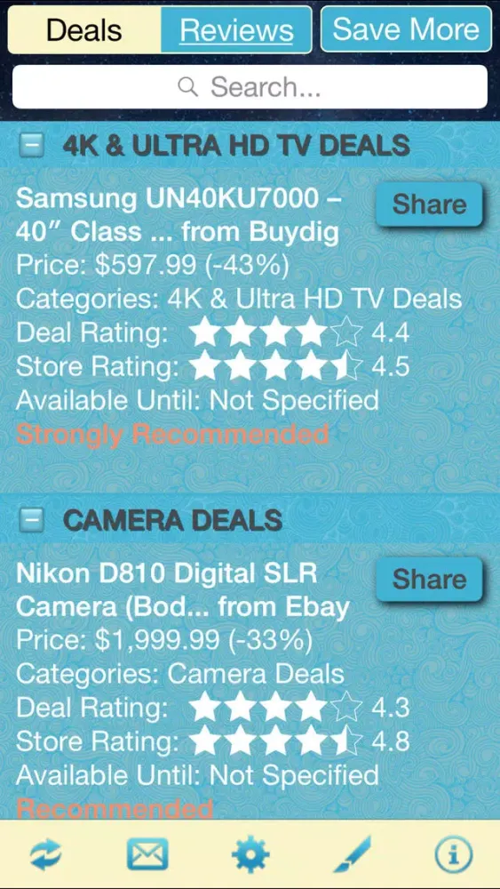 Captures d'écran de Electronic Deals, TV Deals, Camera Deals and Electronics, TV, Camera Store Reviews