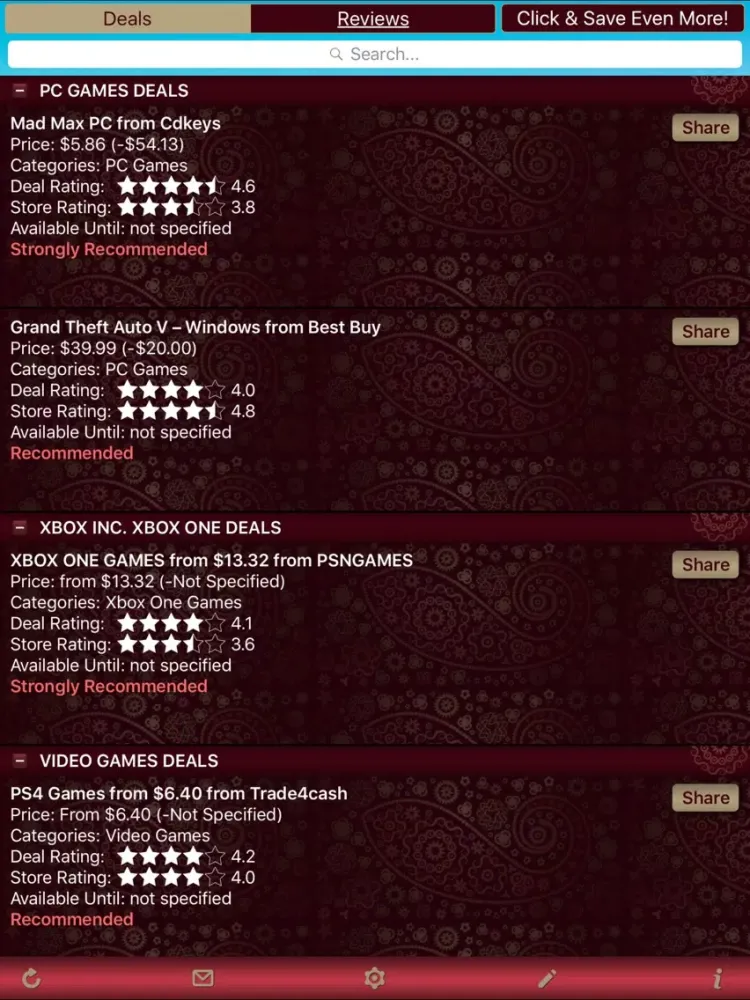 Game Deals & Game Store Reviews iPad  Ekran Görüntüleri
