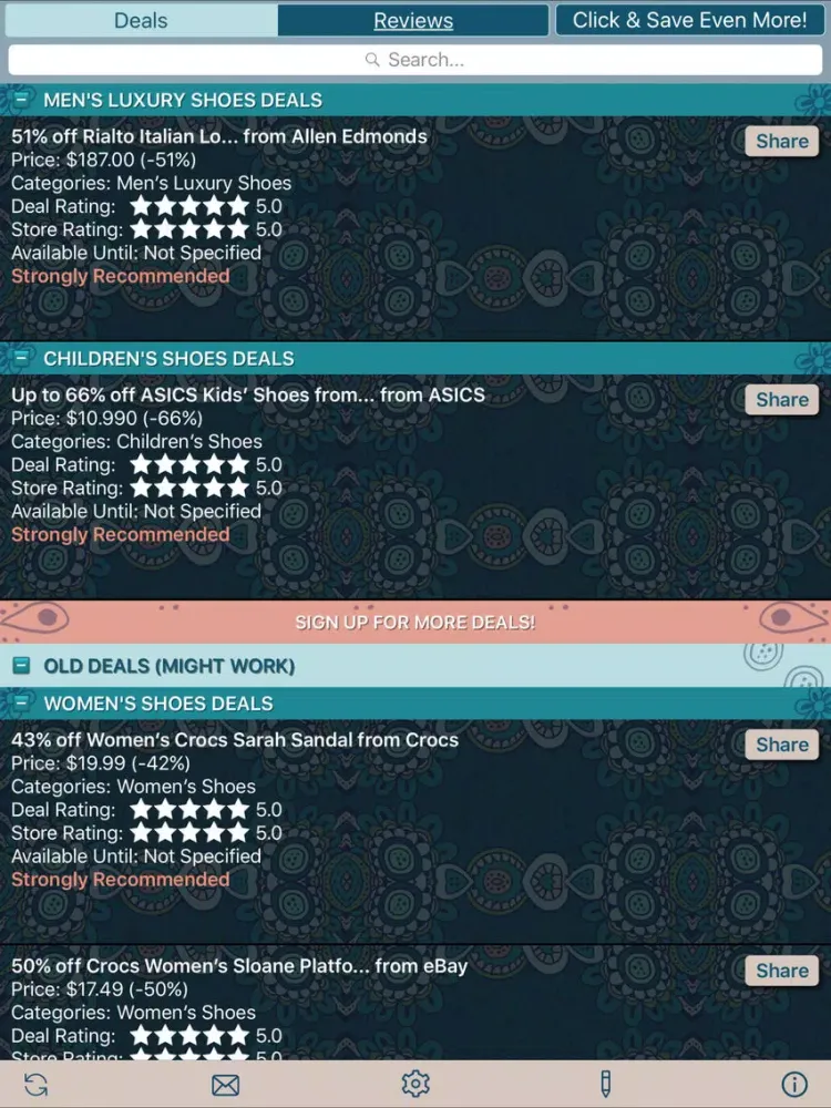 Shoe Deals & Shoe Store Reviews iPad Screenshots