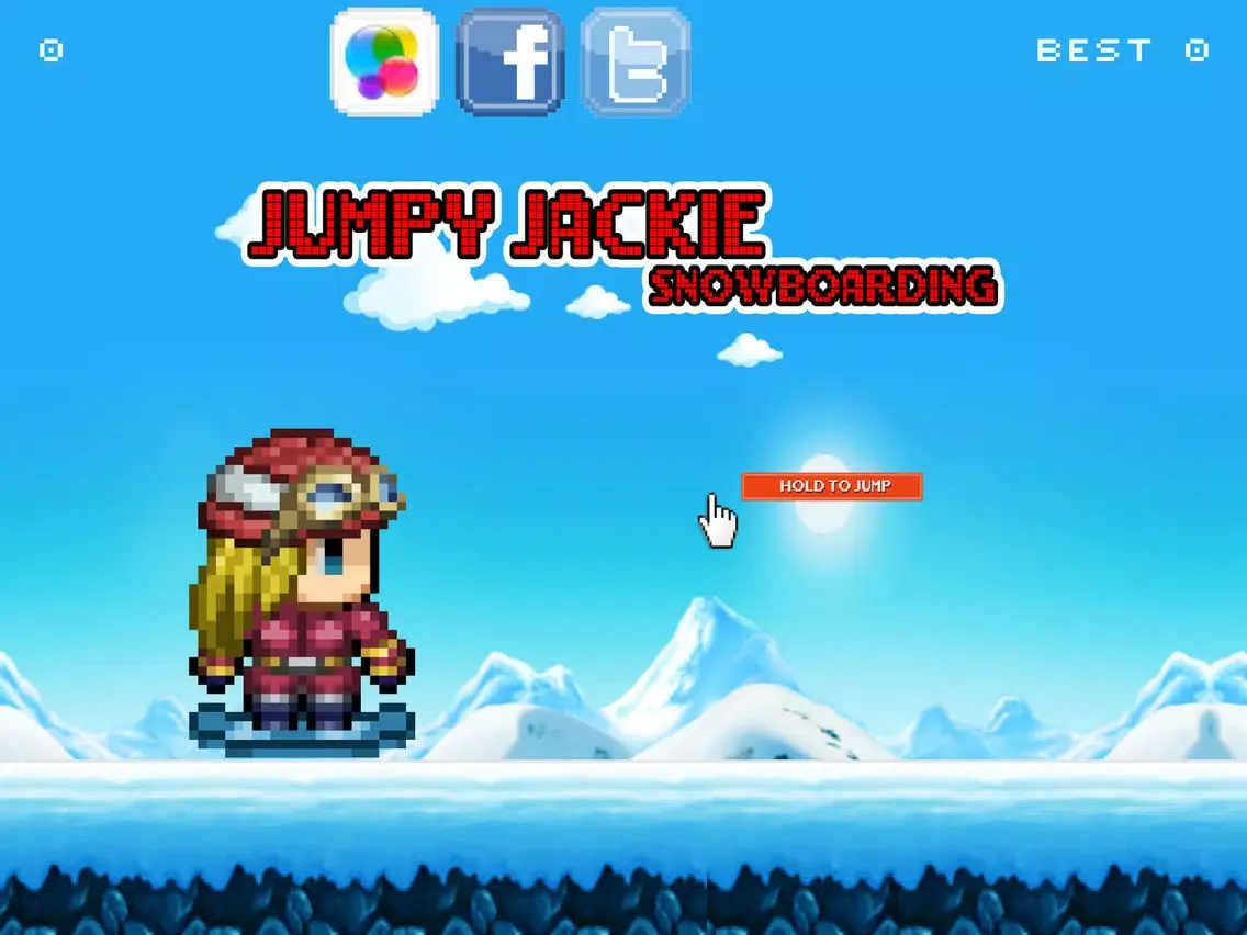 ภาพหน้าจอของ Snowboardy Jackie - Jumpy Adventure iPad 