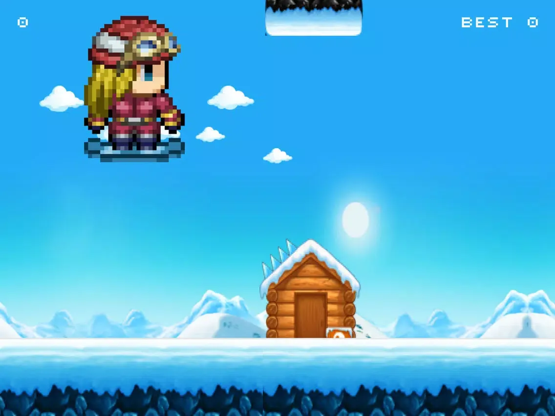 ภาพหน้าจอของ Snowboardy Jackie - Jumpy Adventure iPad 