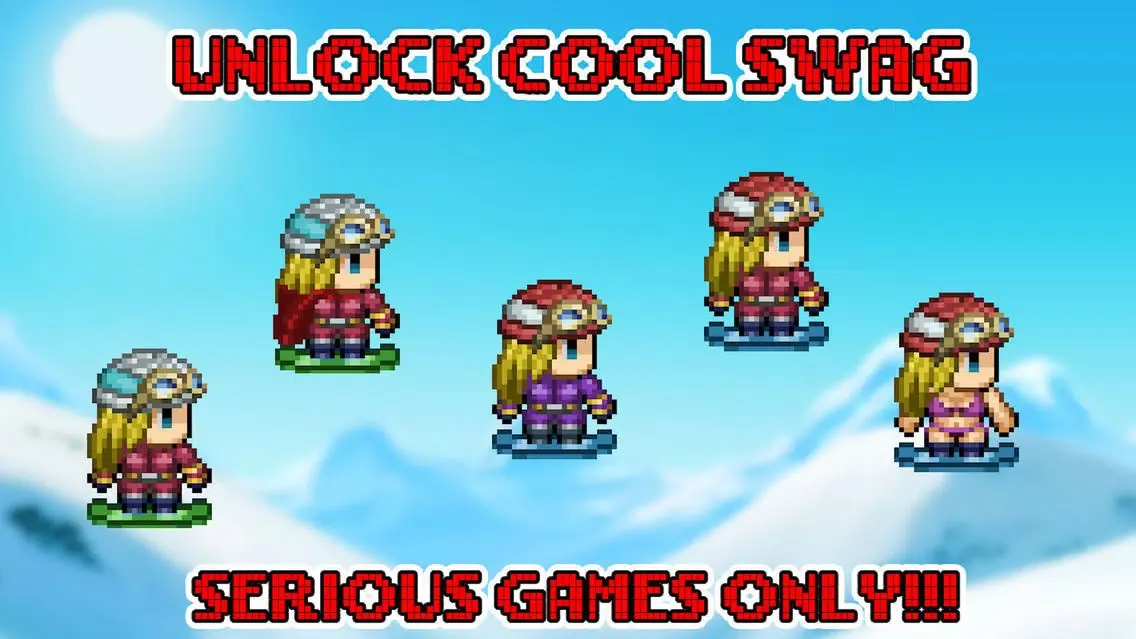 ภาพหน้าจอของ Snowboardy Jackie - Jumpy Adventure