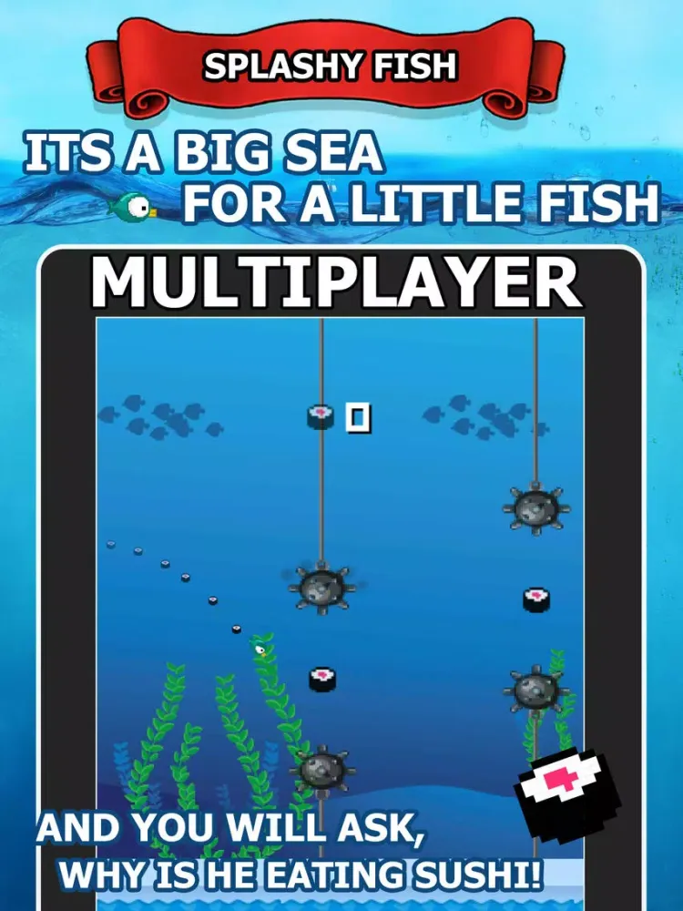 Capturas de pantalla de Splashy Fish Multiplayer - flappy team adventure iPad 