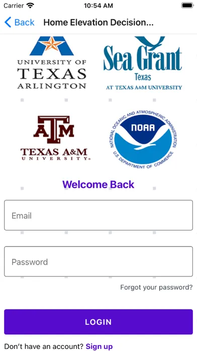 Home Elevation Decision Tool Screenshots