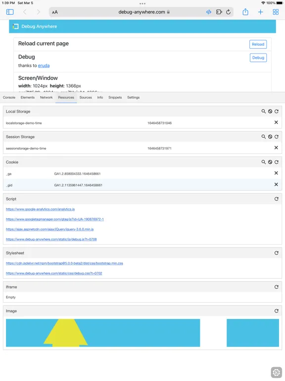 DevTools Extension iPad  Screenshots