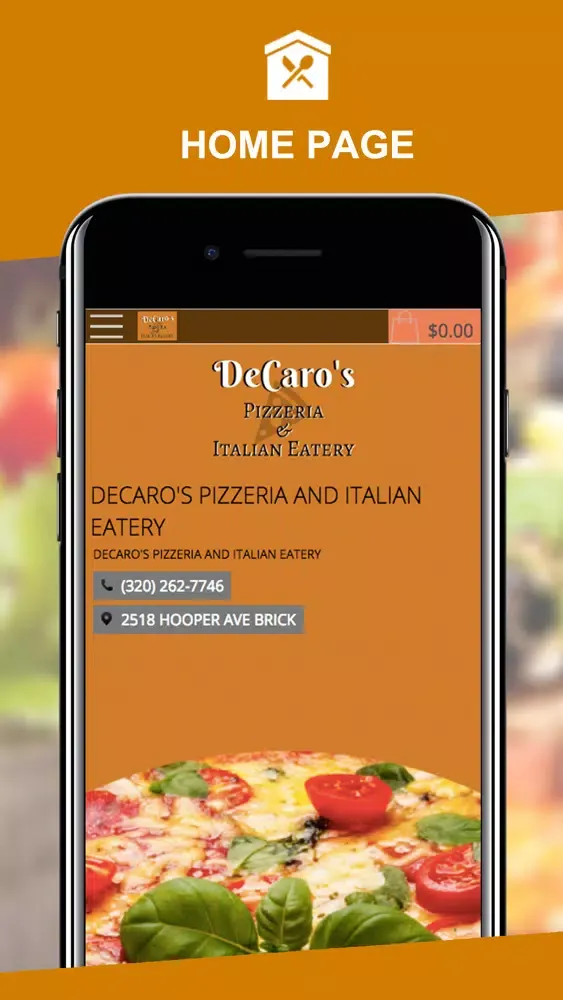 Tangkapan layar DeCaro’s Pizzeria & Italian