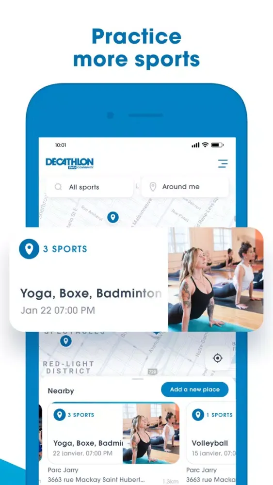 Decathlon Activities Screenshots