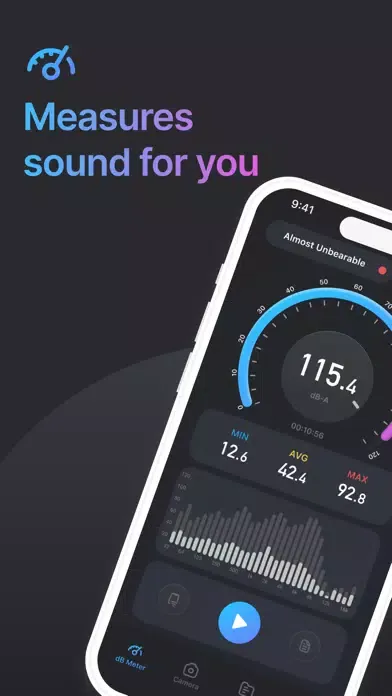 Tangkapan layar Decibel Reader: DB Noise Meter