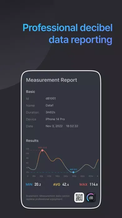 Tangkapan layar Decibel Reader: DB Noise Meter