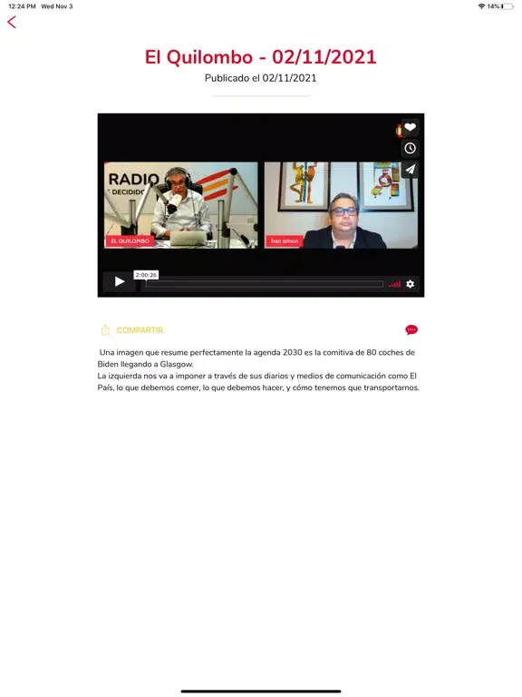 Capturas de tela do Decisión Radio iPad 