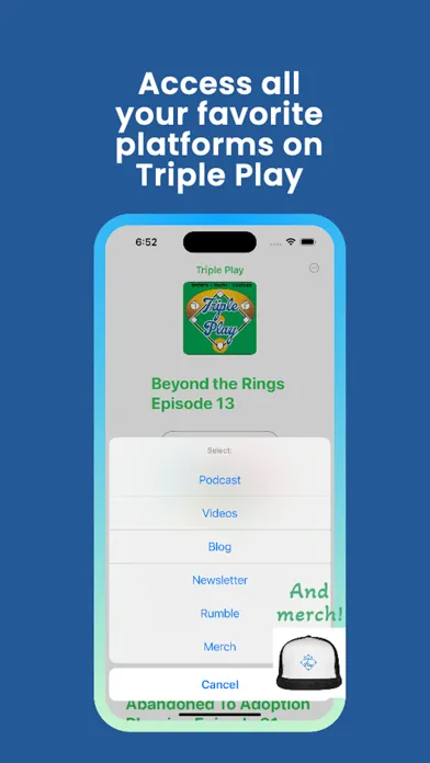Captures d'écran de Triple Play Podcast