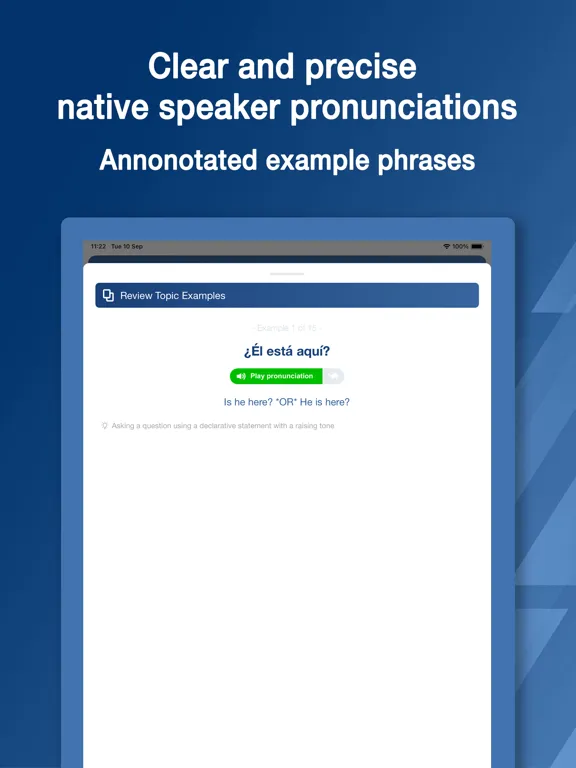 Bootstrap Spanish Grammar iPad  스크린샷