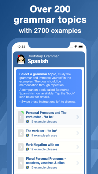 Screenshot di Bootstrap Spanish Grammar