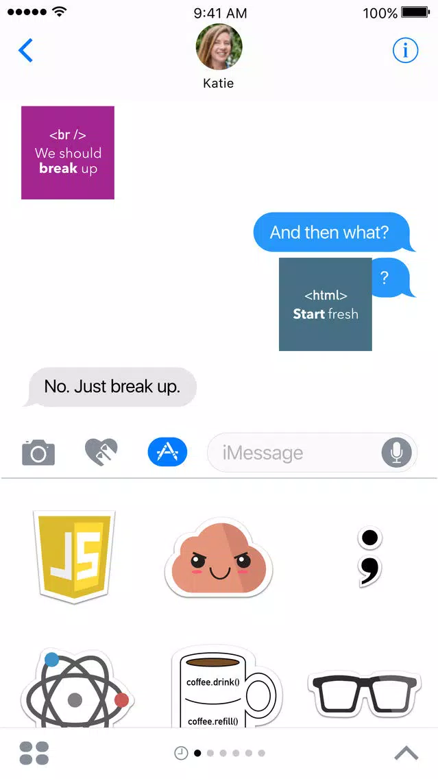 Capturas de tela do Devmoji