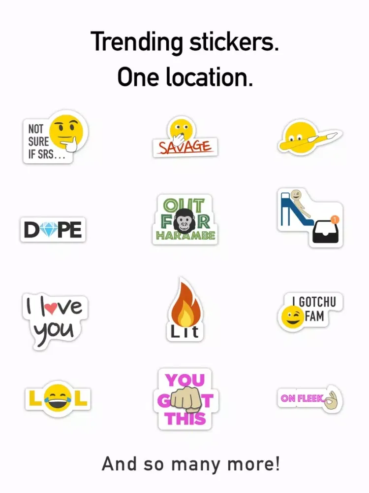 ภาพหน้าจอของ Stickoji iPad 