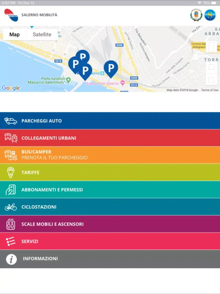 Capturas de pantalla de Salerno Mobilità iPad 