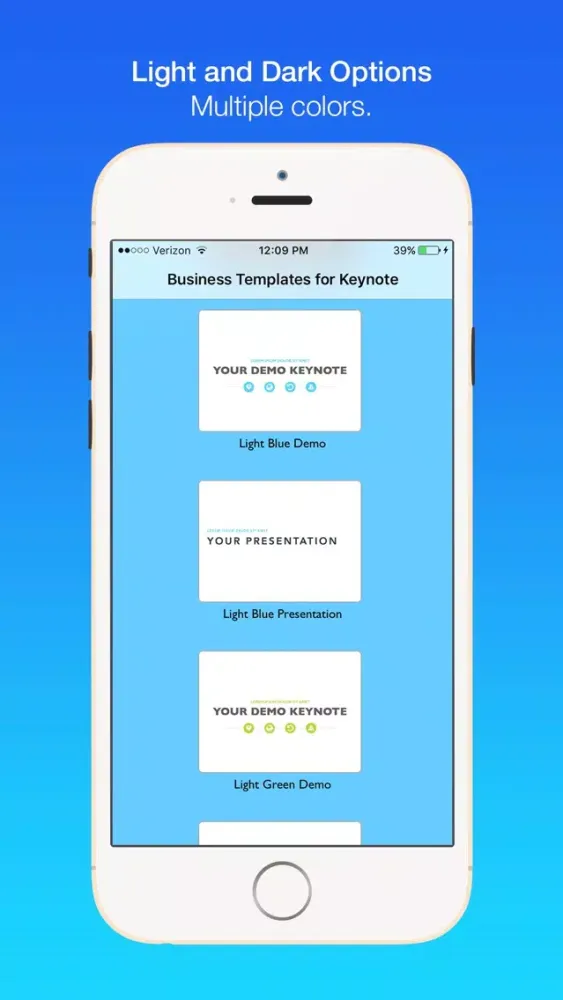 Business Templates for Keynote Screenshots