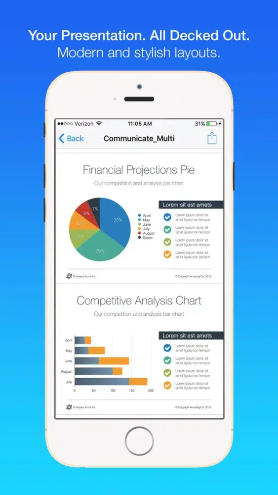Zrzuty ekranu Pitch Deck Templates for Keynote