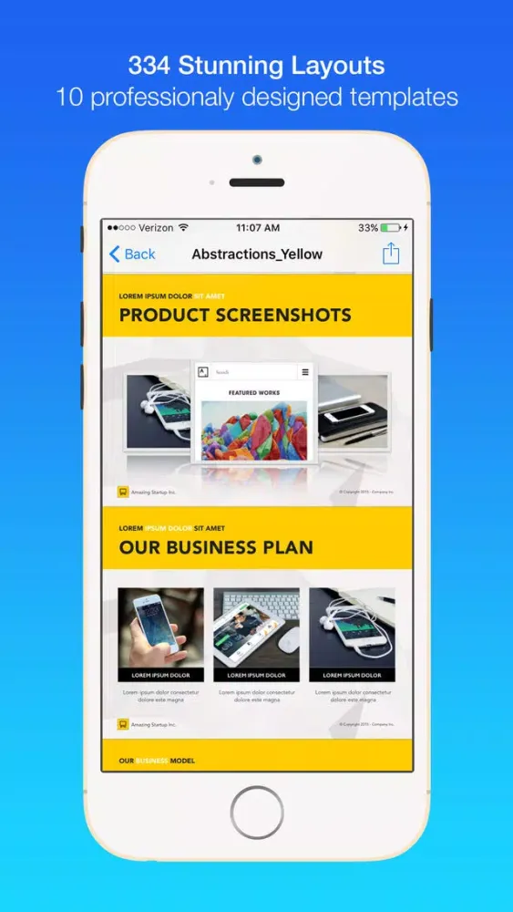 Zrzuty ekranu Pitch Deck Templates for Keynote