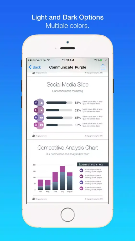 Zrzuty ekranu Pitch Deck Templates for Keynote