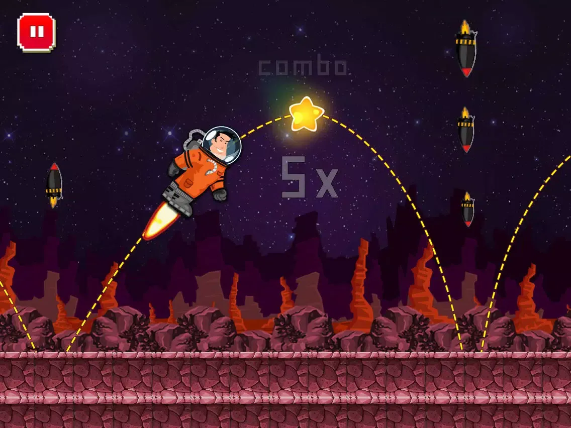 Astro Jump Mars Mission : Red Planet Fiction Star Warrior iPad  스크린샷