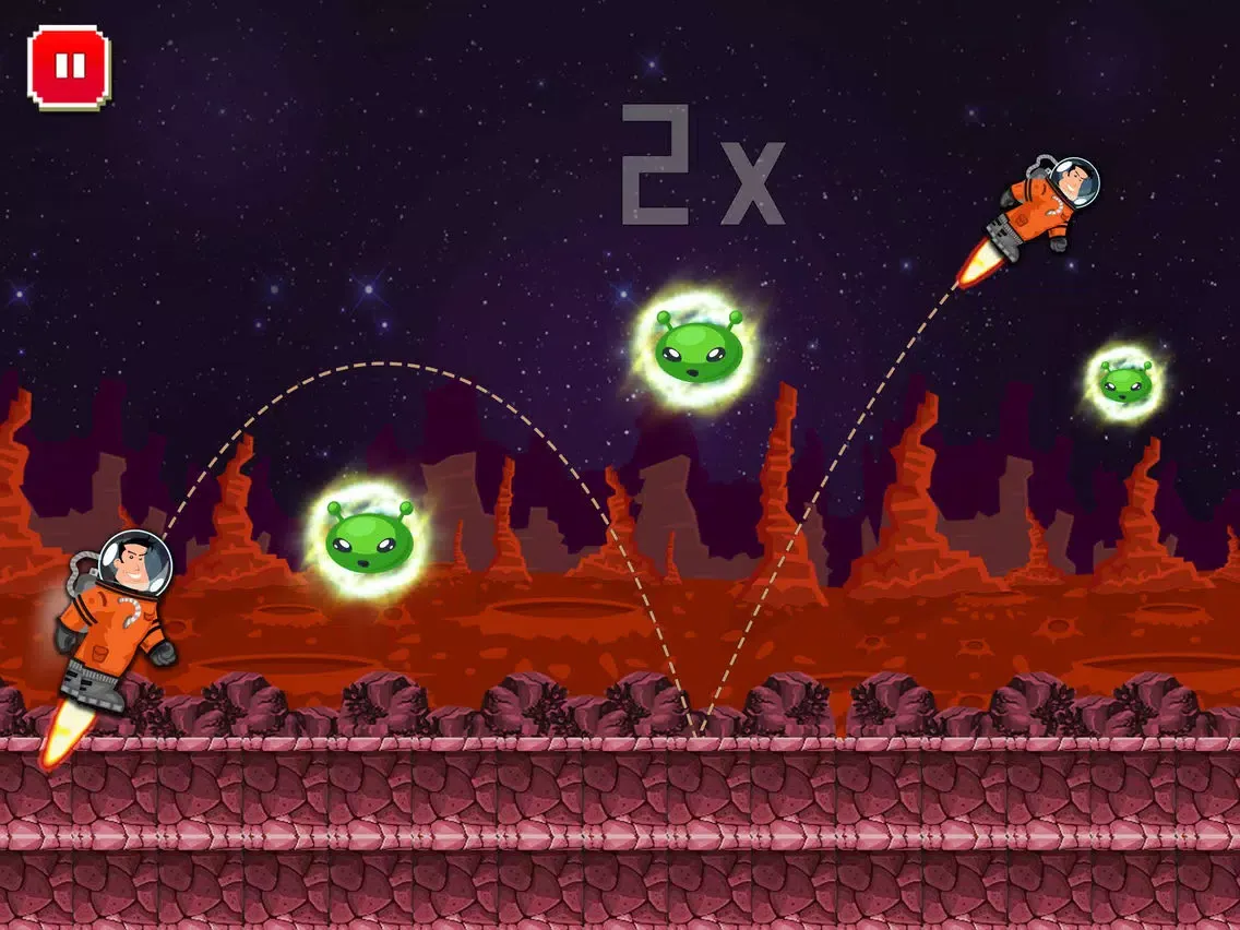 Astro Jump Mars Mission : Red Planet Fiction Star Warrior iPad  스크린샷