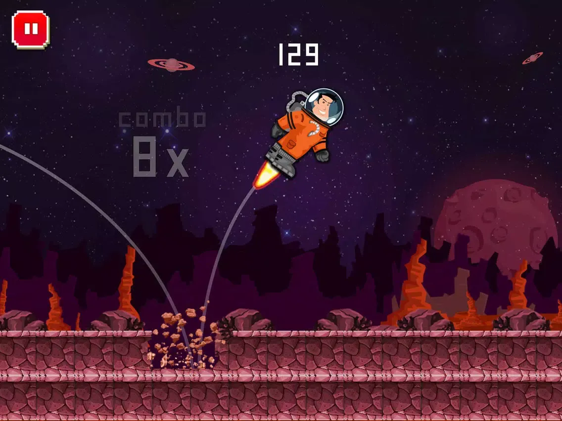 Astro Jump Mars Mission : Red Planet Fiction Star Warrior iPad  스크린샷