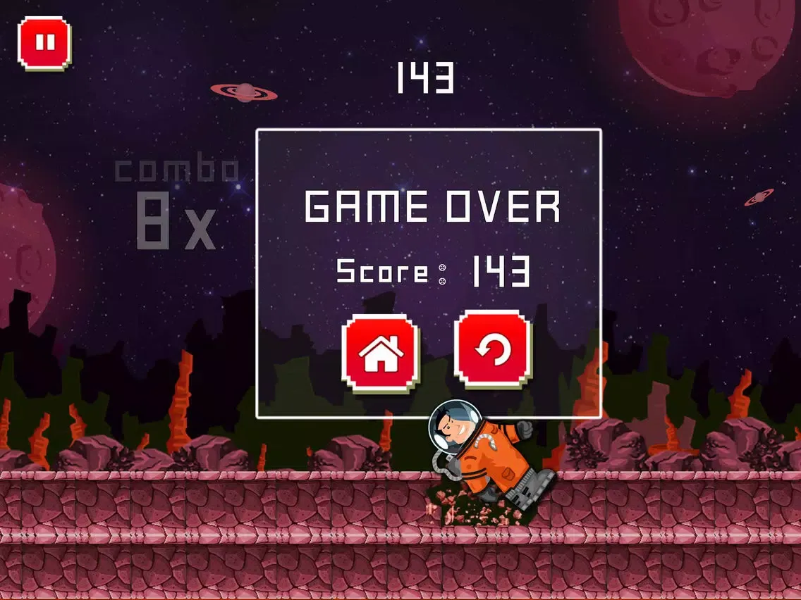 Astro Jump Mars Mission : Red Planet Fiction Star Warrior iPad  스크린샷